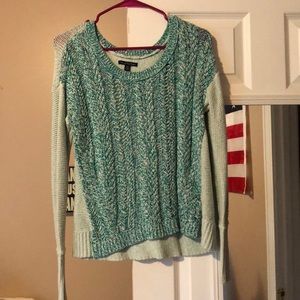 Green ish blue knit sweater